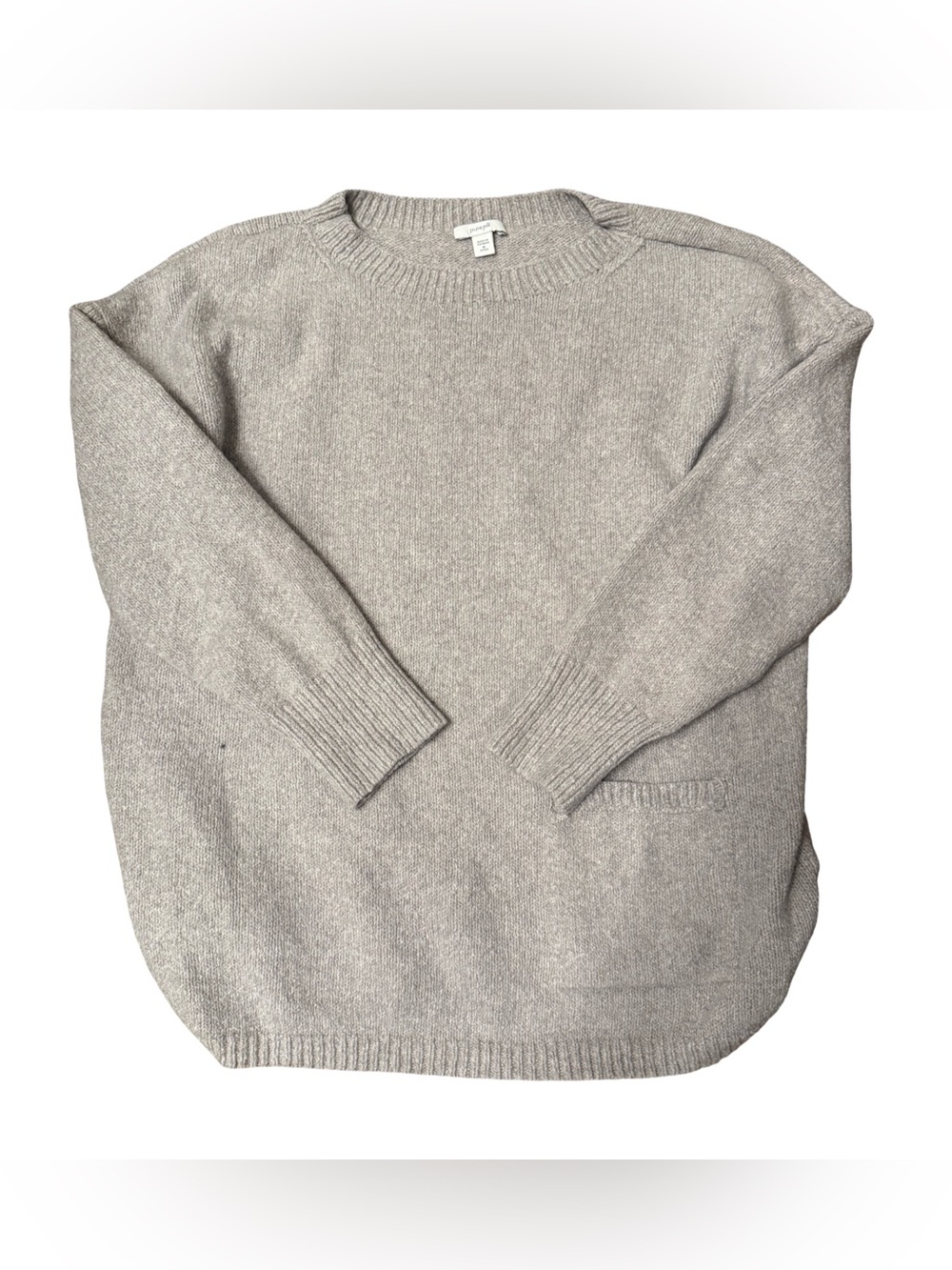 Pure Jill Gray tan Crewneck Sweater